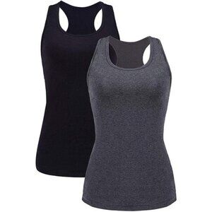 beautyin Women Tank Top with Shelf Bra Racerback Workout Yoga Tops Undershirt